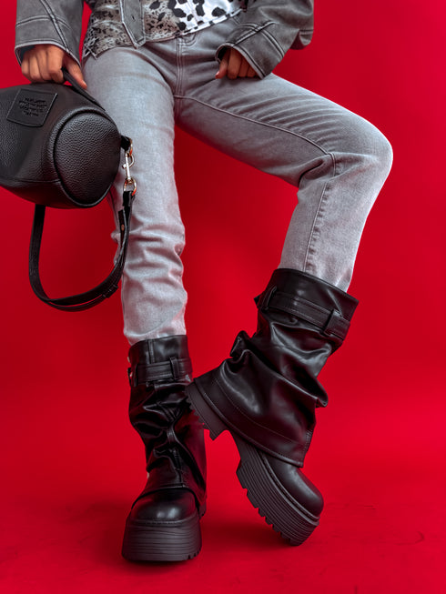 Сапоги из искусственной кожи "BLACK LEGEND" 6327A